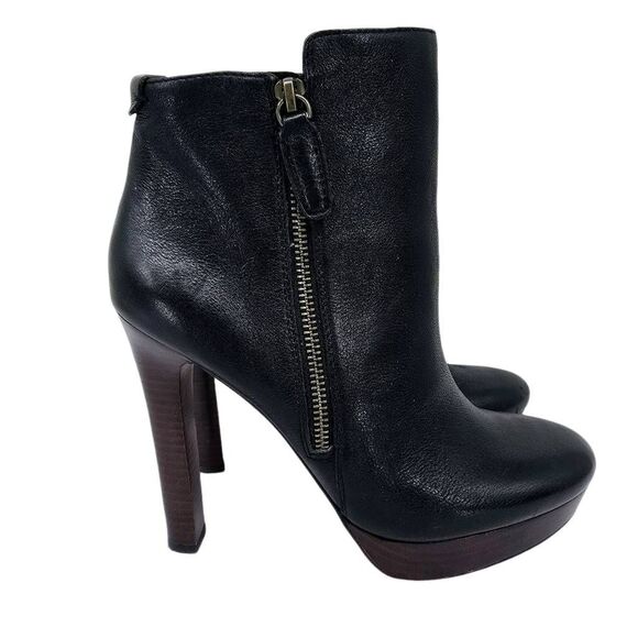 Coach Chryssa Leather Ankle Boots Black 8.5 - Picture 1 of 9